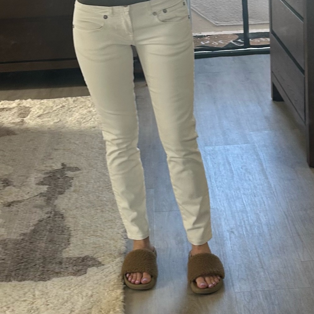 R13 Ivory Skinny Jeans